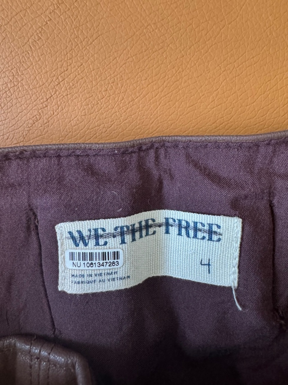 Free People micro mini Brown Suede cargo skort Skirt size 4 low rise Y2K boho - Picture 11 of 13